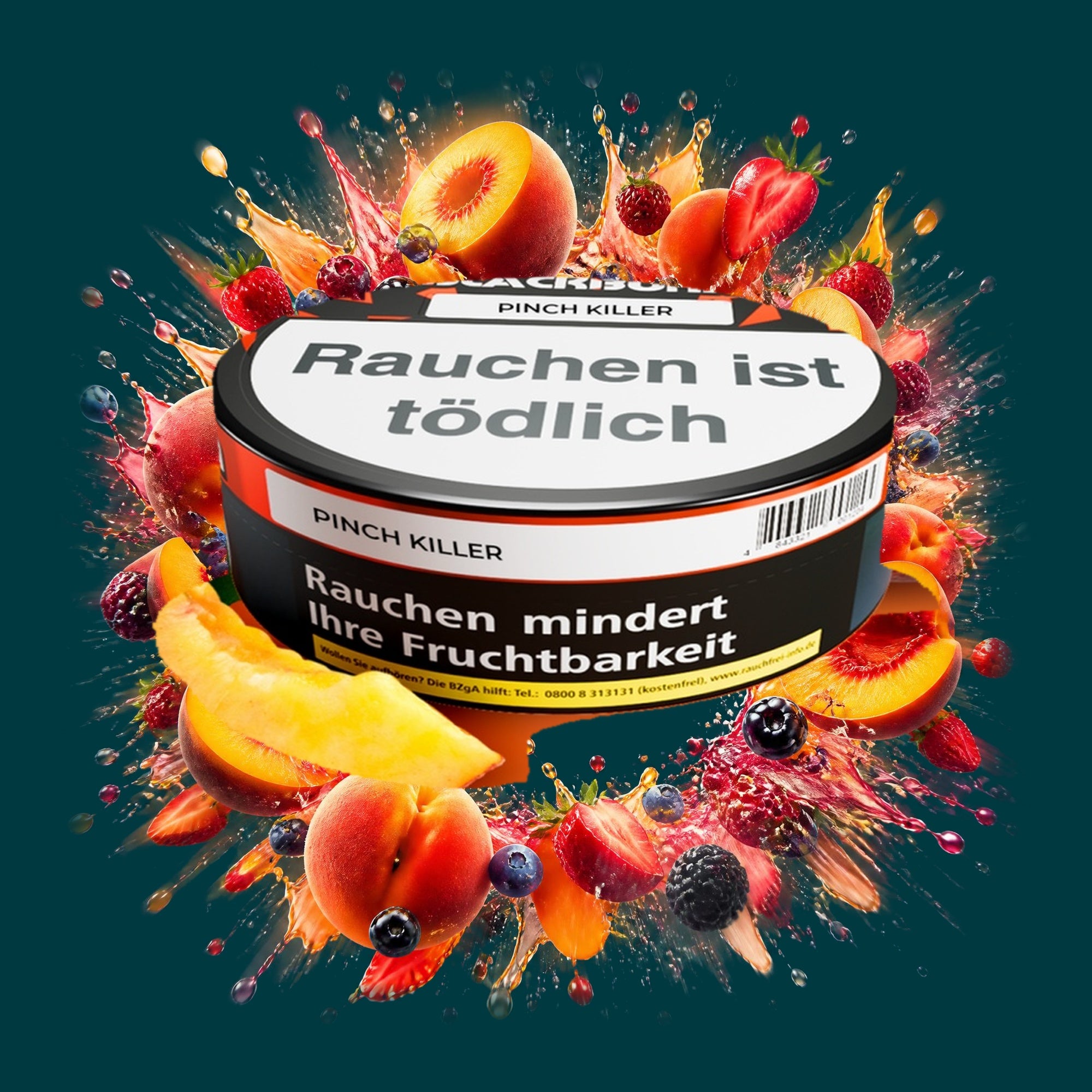 Blackburn Tabak Pinch Killer 100g – Pfirsich, Wildbeeren, Fruchtig, Süß