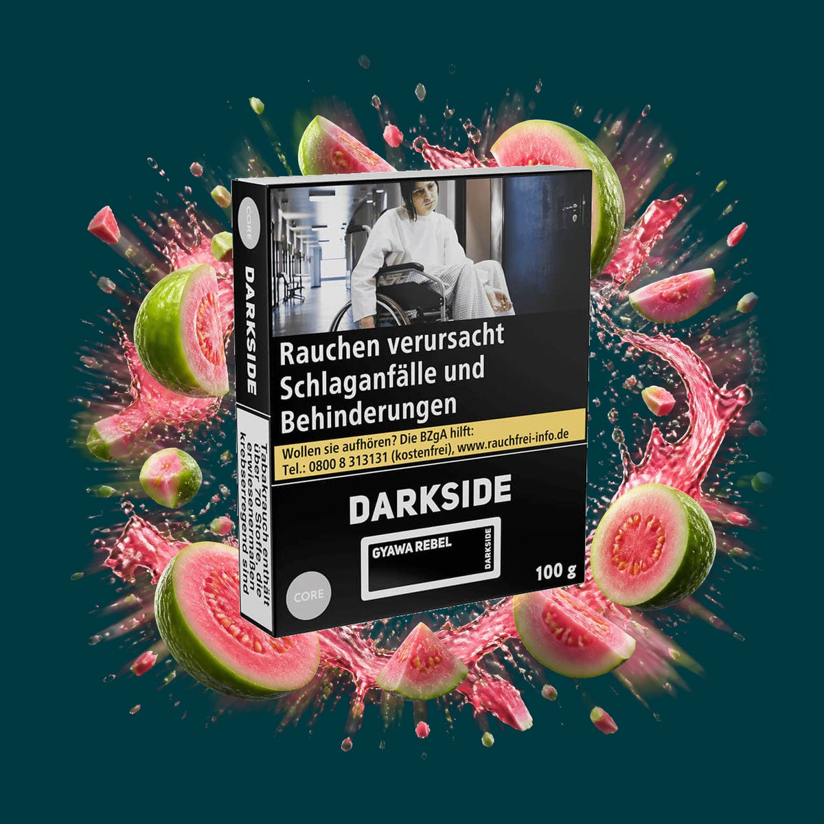 Darkside Shisha Tabak Core Guava Rebel 100g – Exotisch, Fruchtig, Guave, Süß, Tropisch