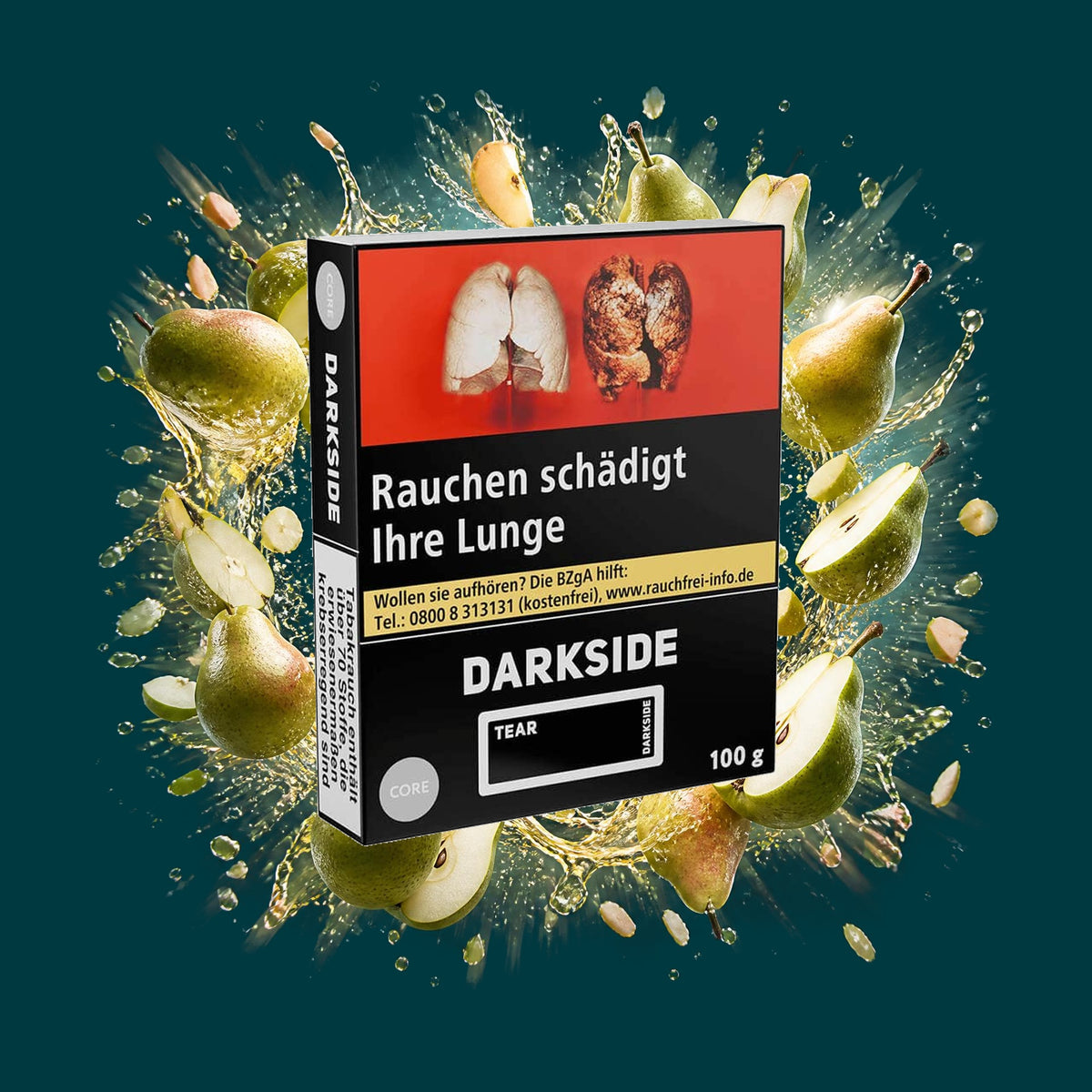 Darkside Shisha Tabak Core Tear 100g – Birne, Fruchtig, Süß