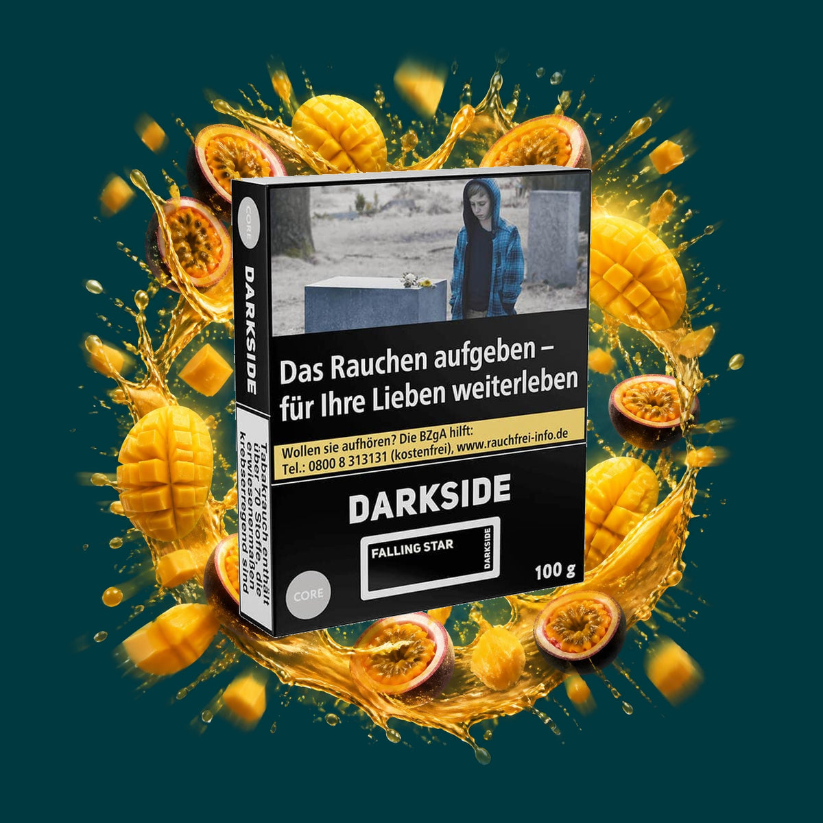 Darkside Shisha Tabak Core Falling Star 100g – Mango, Maracuja, Fruchtig, Süß