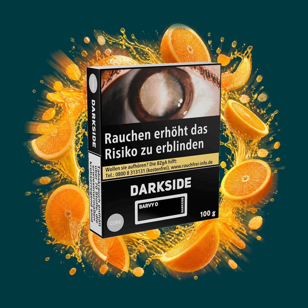 Darkside Shisha Tabak Core Barvy Orange 100g – Fruchtig, Orange, Süß, Zitrusfrüchte