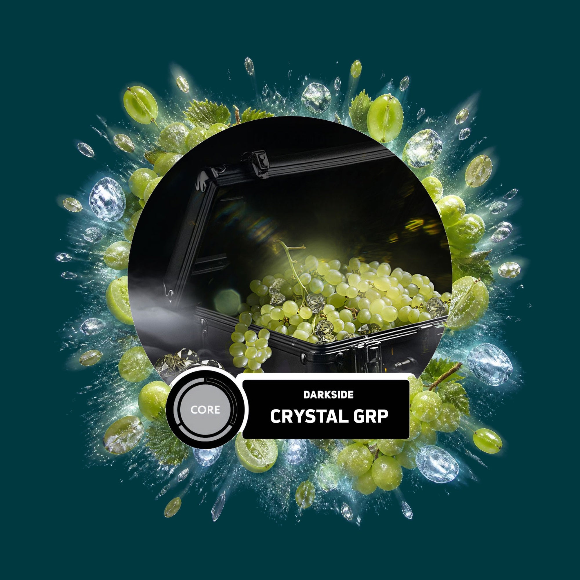 Darkside Shisha Tabak Core Crystal Grape 100g – Ice, Kühl, Süß, Traube