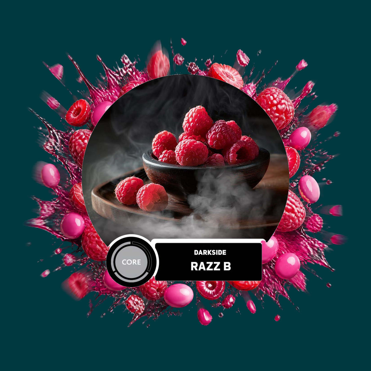 Darkside Shisha Tabak Core Razz B 100g – Beeren, Bonbon, Fruchtig, Himbeere, Süß