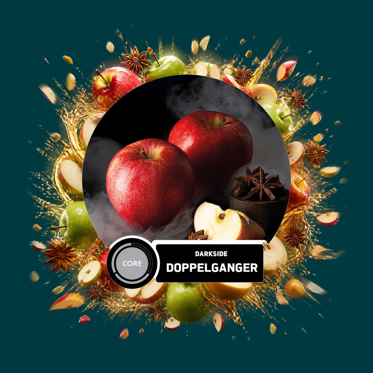 Darkside Shisha Tabak Core Doppelgänger 100g – Doppelapfel, Fruchtig, Süß
