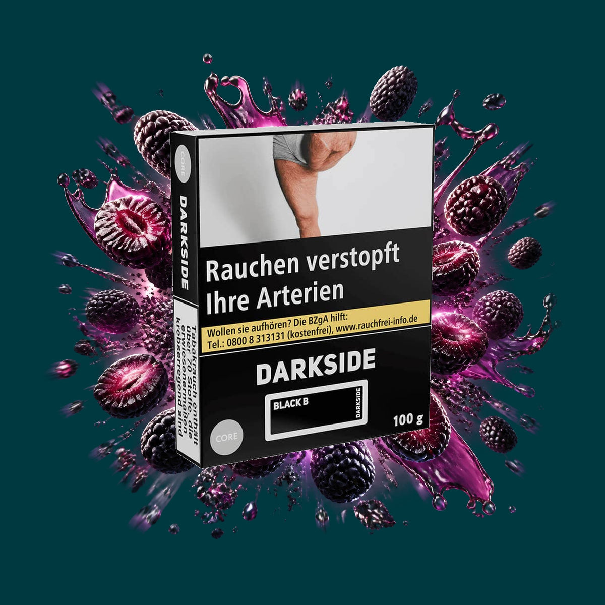 Darkside Shisha Tabak Core Blackberry 100g – Brombeere, Süß