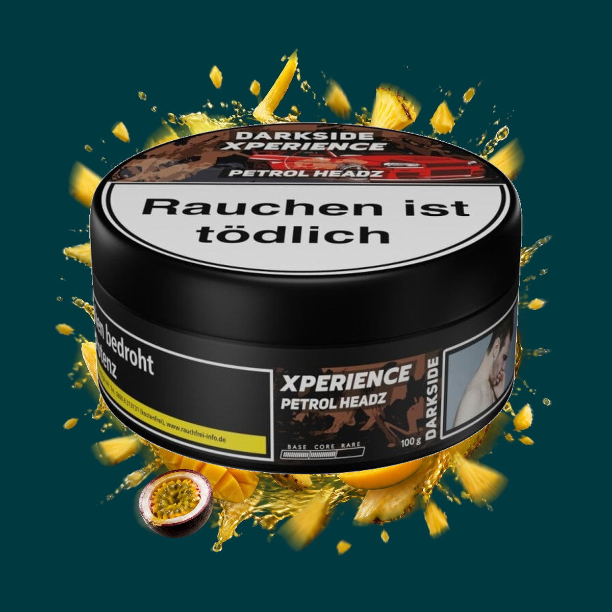 Darkside Shisha Tabak Xperience Petrol Headz 100g – Mango, Ananas, Passionsfrucht, Fruchtig, Süß, Sauer