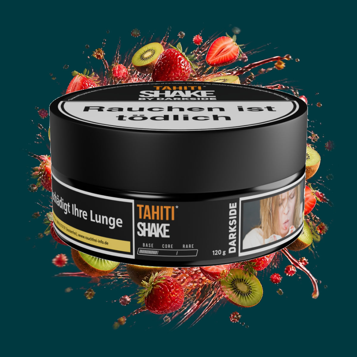 Darkside Shisha Tabak Shake Tahiti 120g – Erdbeer, Kiwi, Fruchtig, Süß