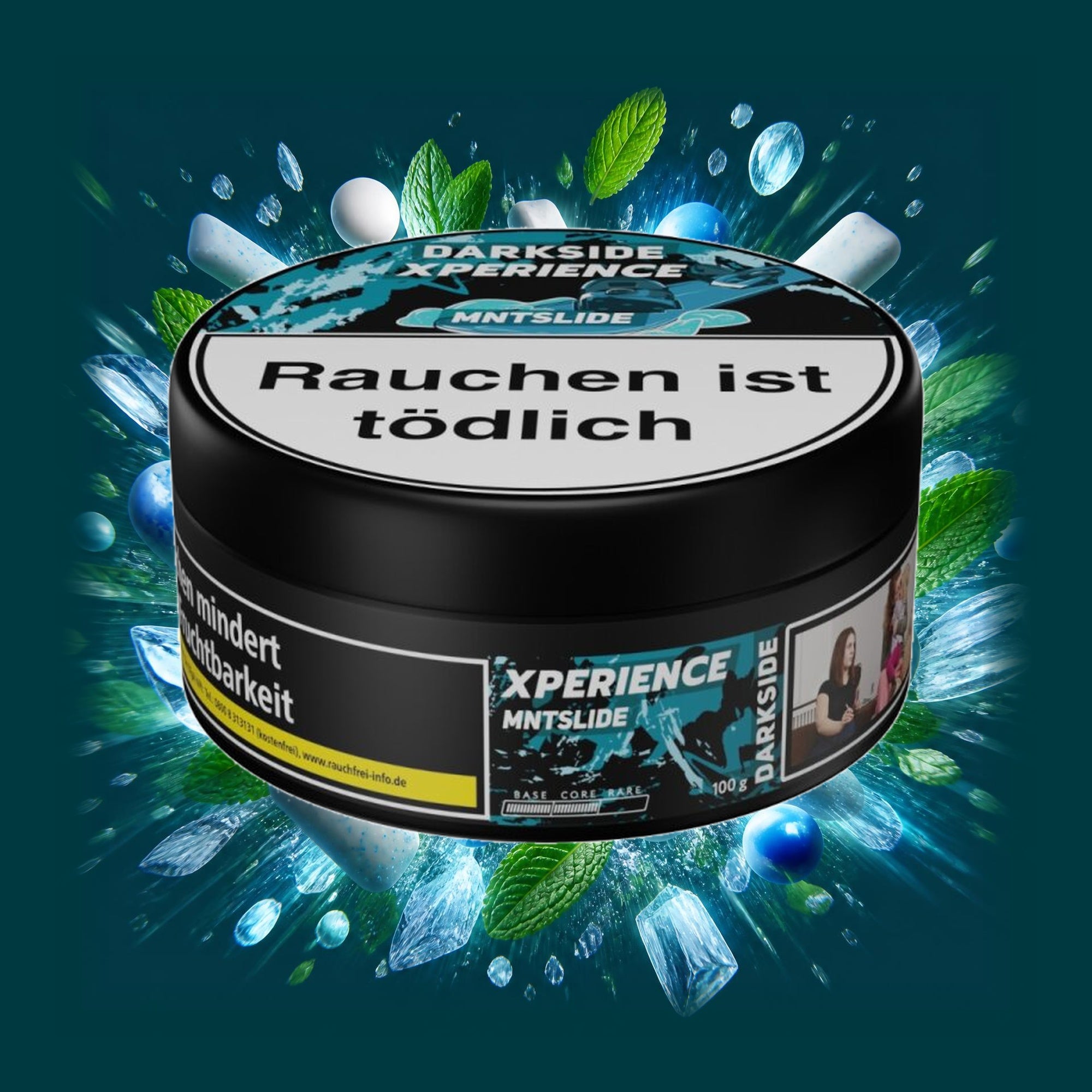 Darkside Shisha Tabak Xperience MNT Slide 100g – Kaugummi, Minze