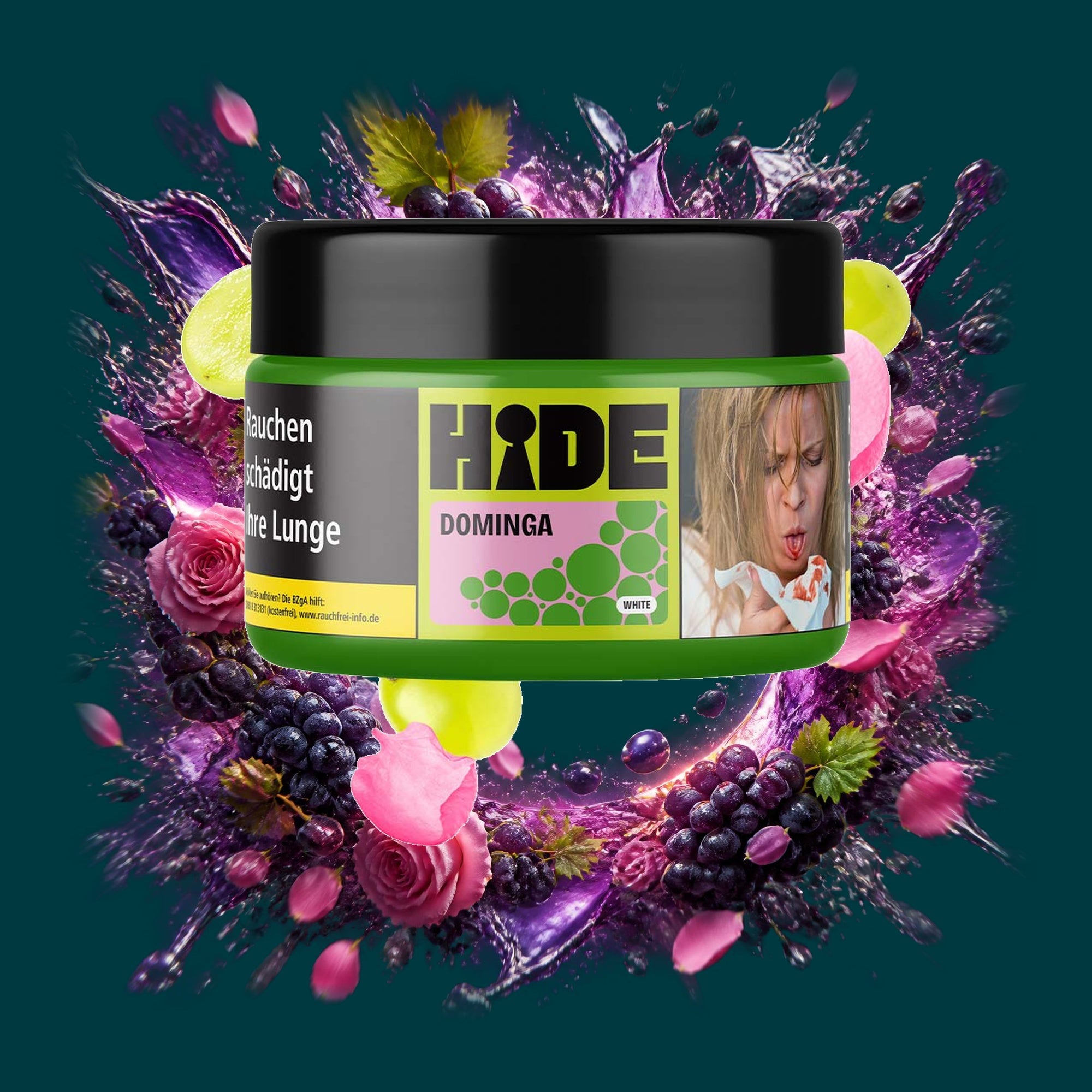Hide Shisha Tabak Dominga 200g – Rose, Traube, Fruchtig, Süß