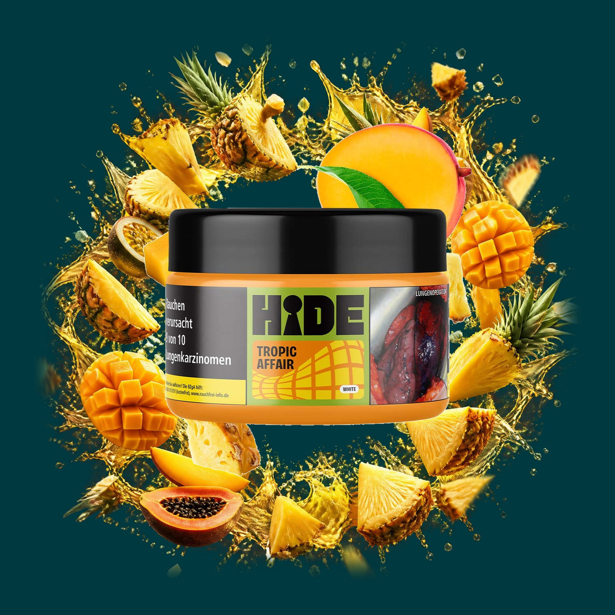 Hide Shisha Tabak Tropic Affair 200g – Ananas, Exotisch, Fruchtig, Mango, Süß, Tropisch