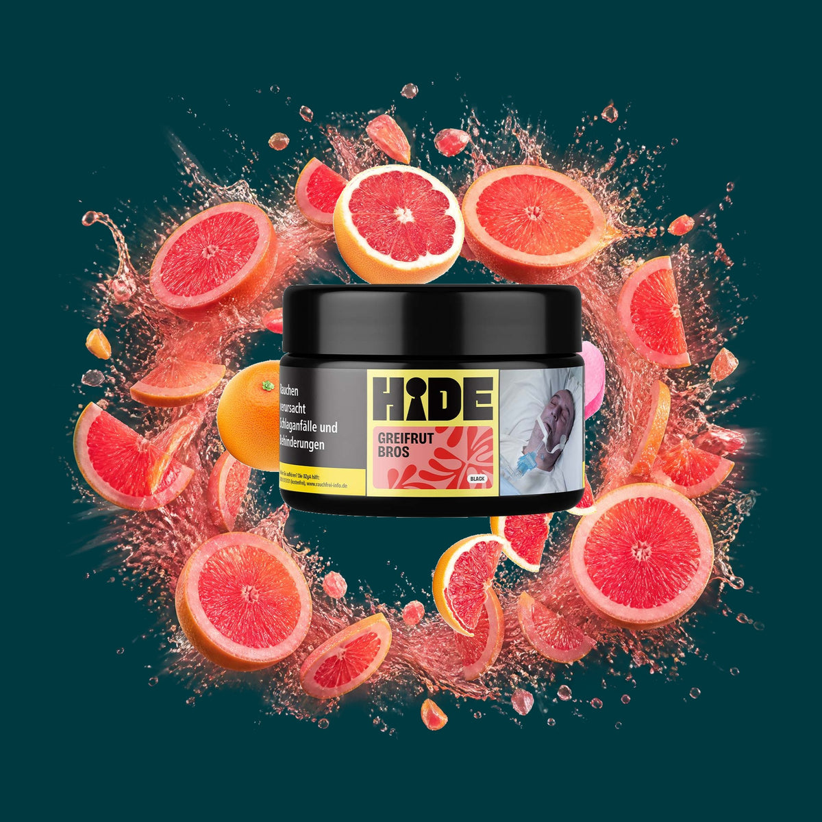 Hide Shisha Tabak Greifrut Bros 200g – Frisch, Fruchtig, Grapefruit