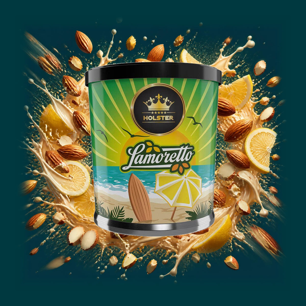 Holster Shisha Tabak Lamaretto 200g – Mandel, Zitrone