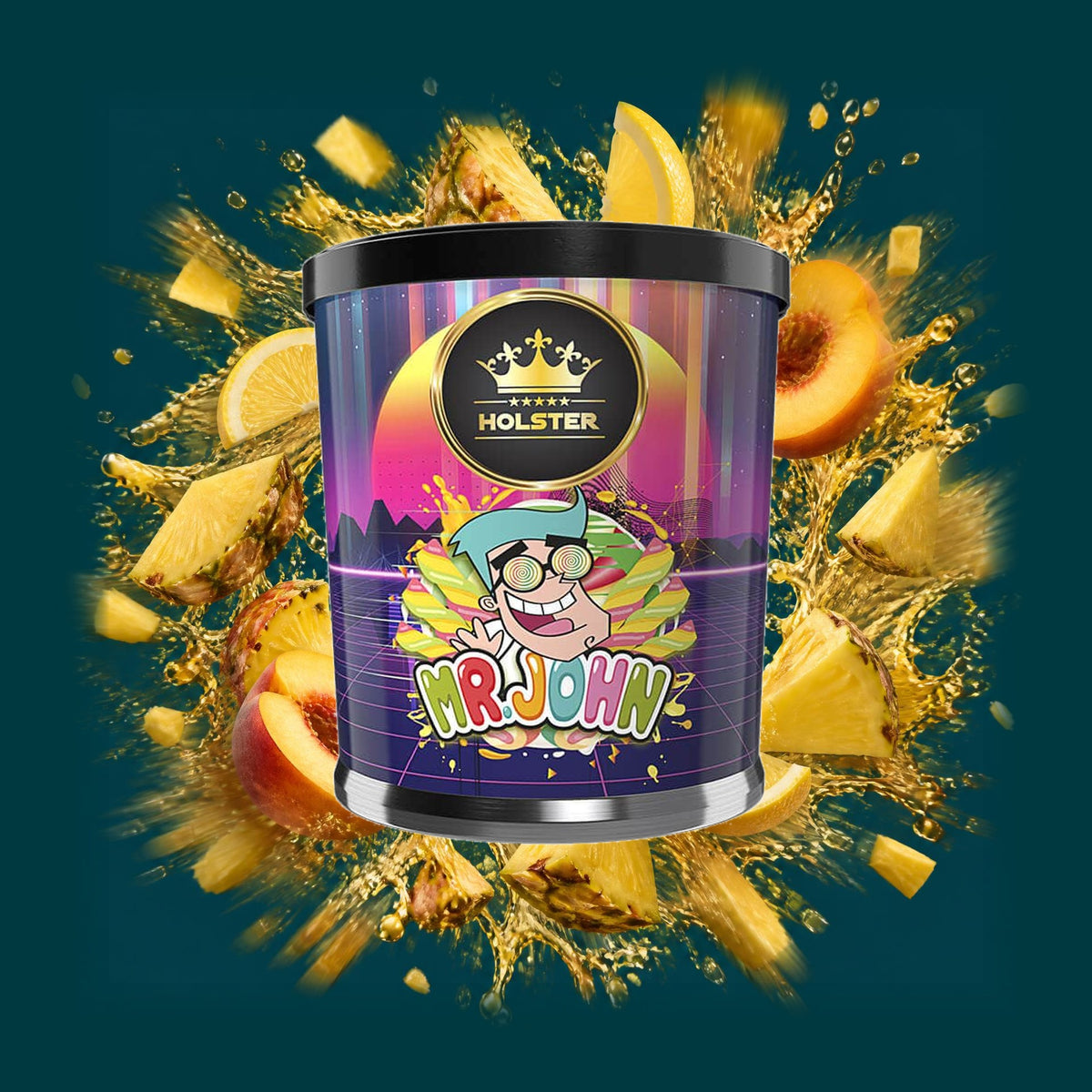 Holster Shisha Tabak Mr. John 200g – Ananas, Pfirsich, Zitrone