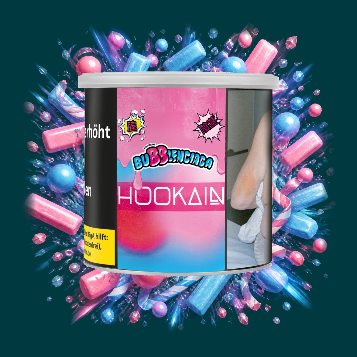 Hookain Shisha Tabak Bubblenciaga 200g – Kaugummi, Süß
