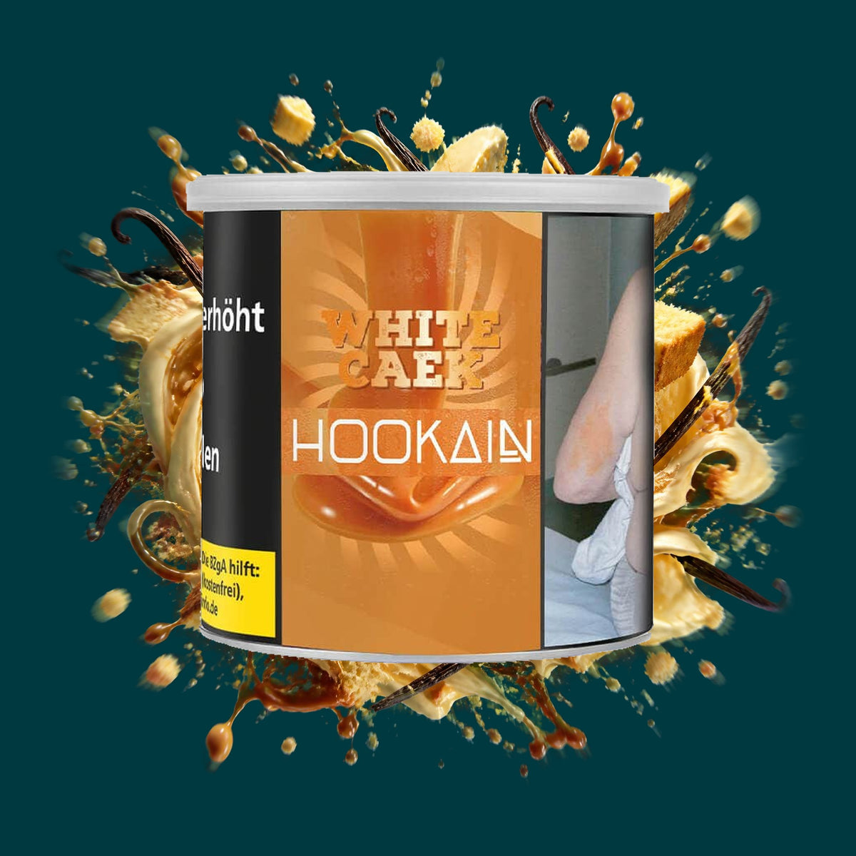 Hookain Shisha Tabak White Caek 200g – Vanille, Karamell, Süß