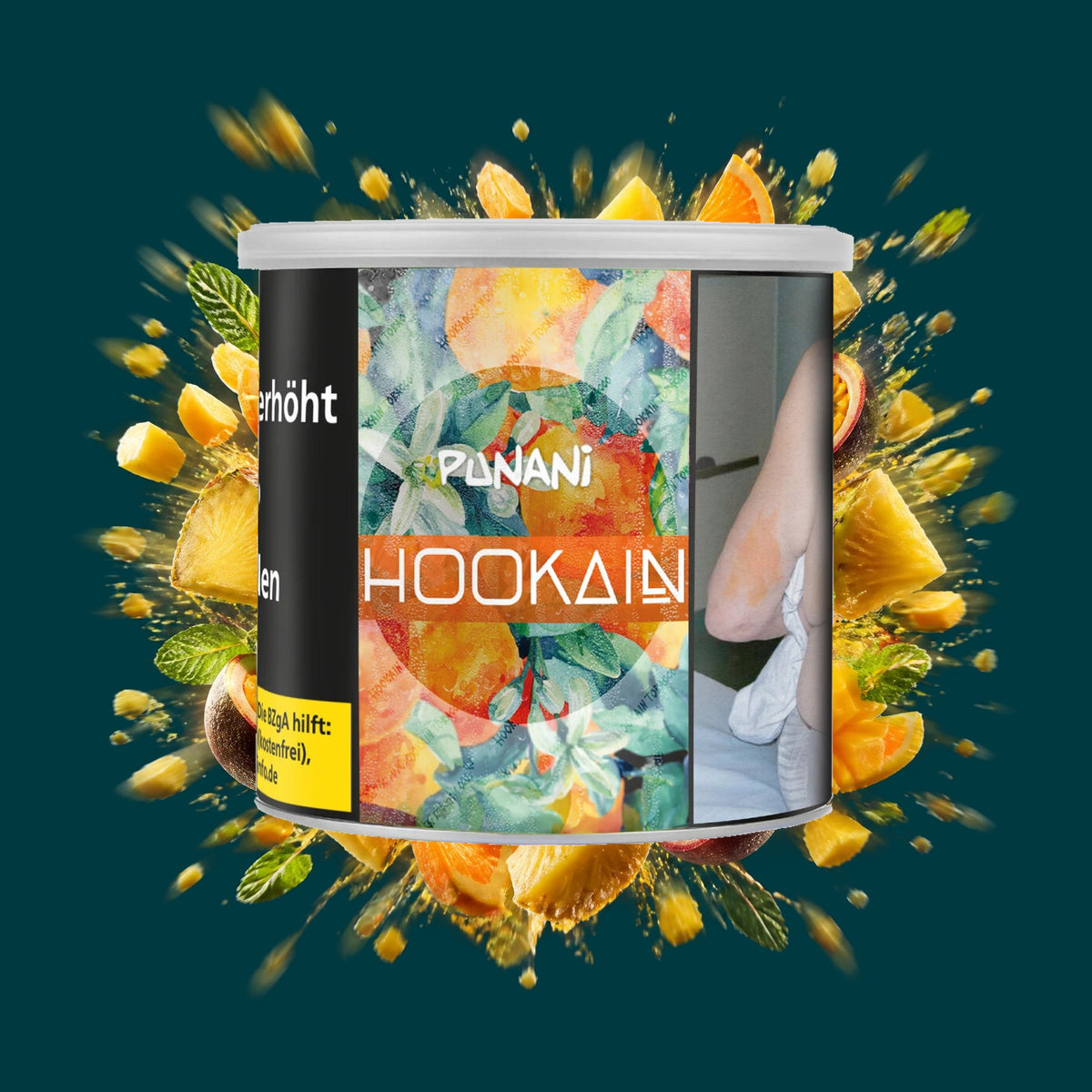 Hookain Shisha Tabak Punani 200g – Ananas, Mango, Maracuja, Orange, Minze, Fruchtig, Tropisch