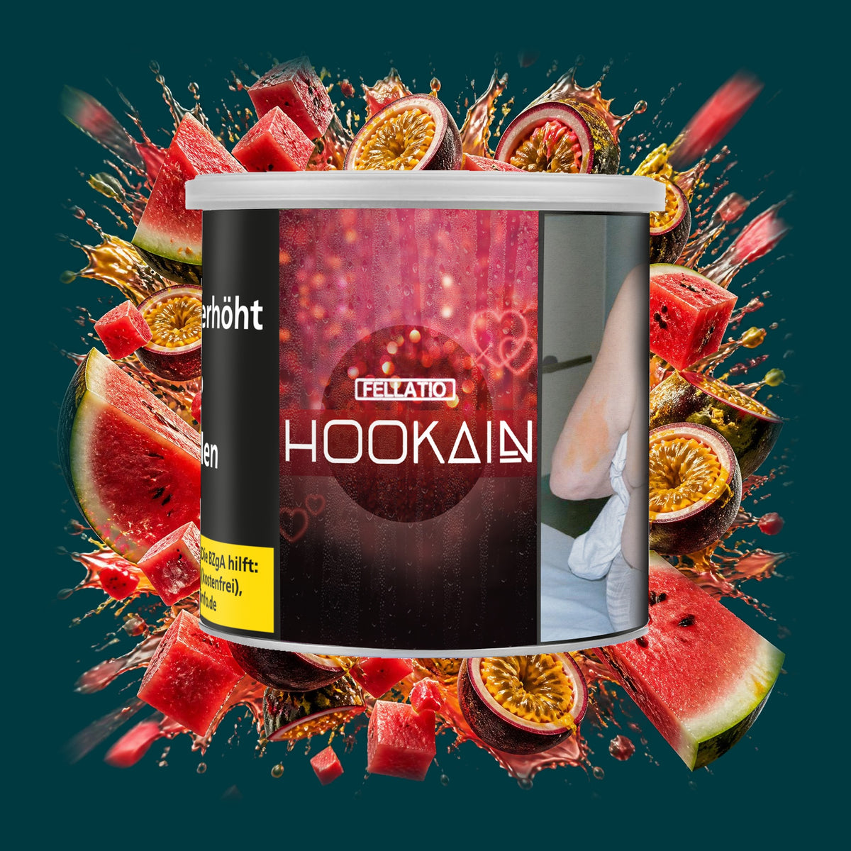 Hookain Shisha Tabak Fellatio 200g – Maracuja, Wassermelone, Fruchtig, Tropisch