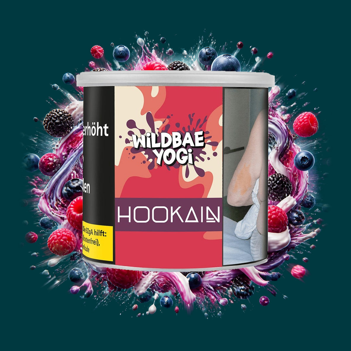Hookain Tabak Wildbae Yogi 100g – Beerenmix, Fruchtig, Süß