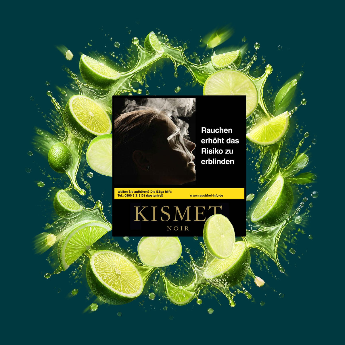 Kismet Tabak Black Lime 200g – Frisch, Limette