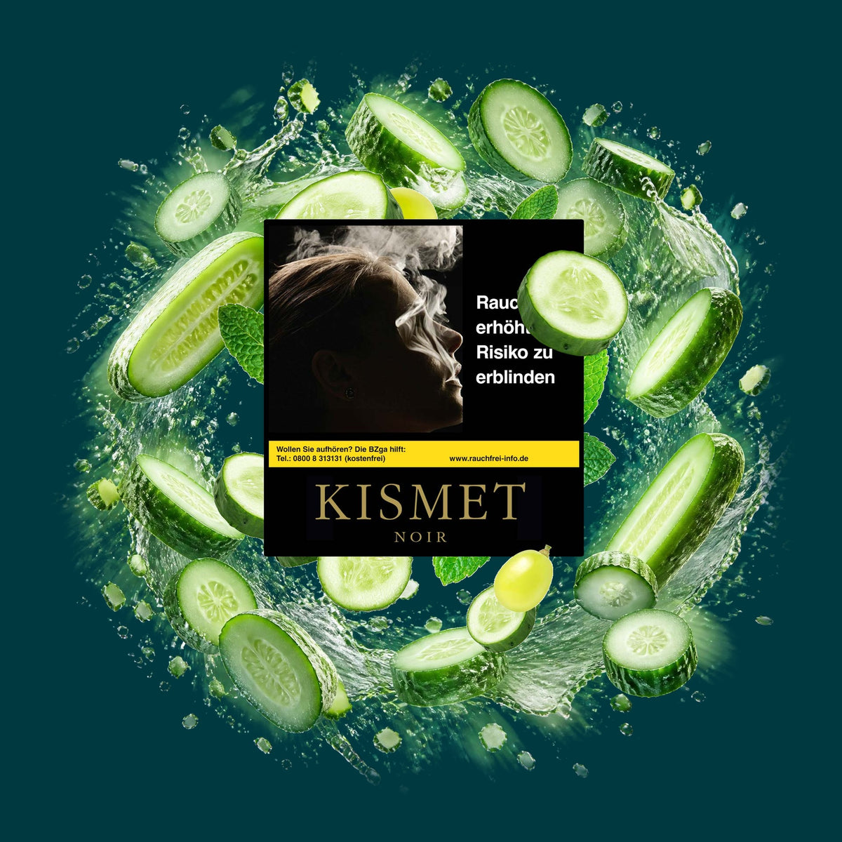 Kismet Tabak Black Cucumber 200g – Frisch, Gurke