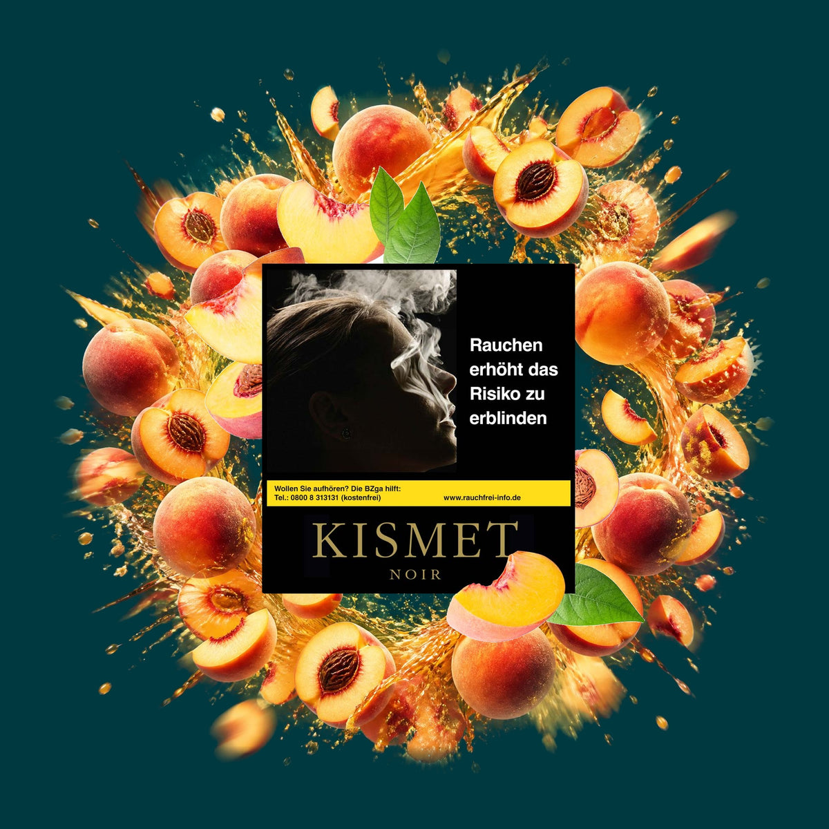 Kismet Tabak Black Peach 200g – Fruchtig, Pfirsich, Süß