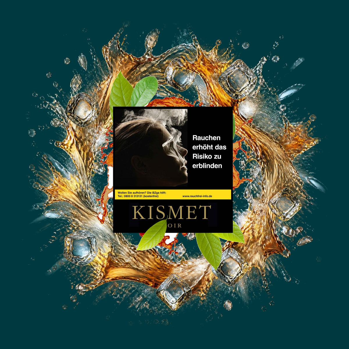 Kismet Tabak Black Ice Tea 200g – Frisch, Kühl