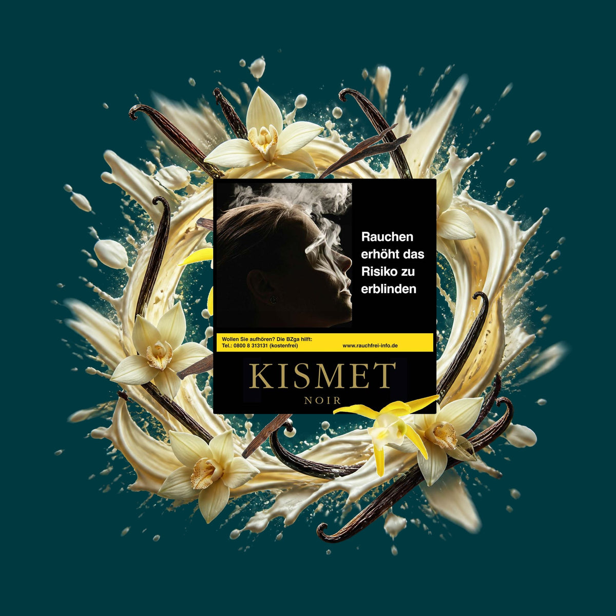 Kismet Tabak Black Vanilla 200g – Süß, Vanille
