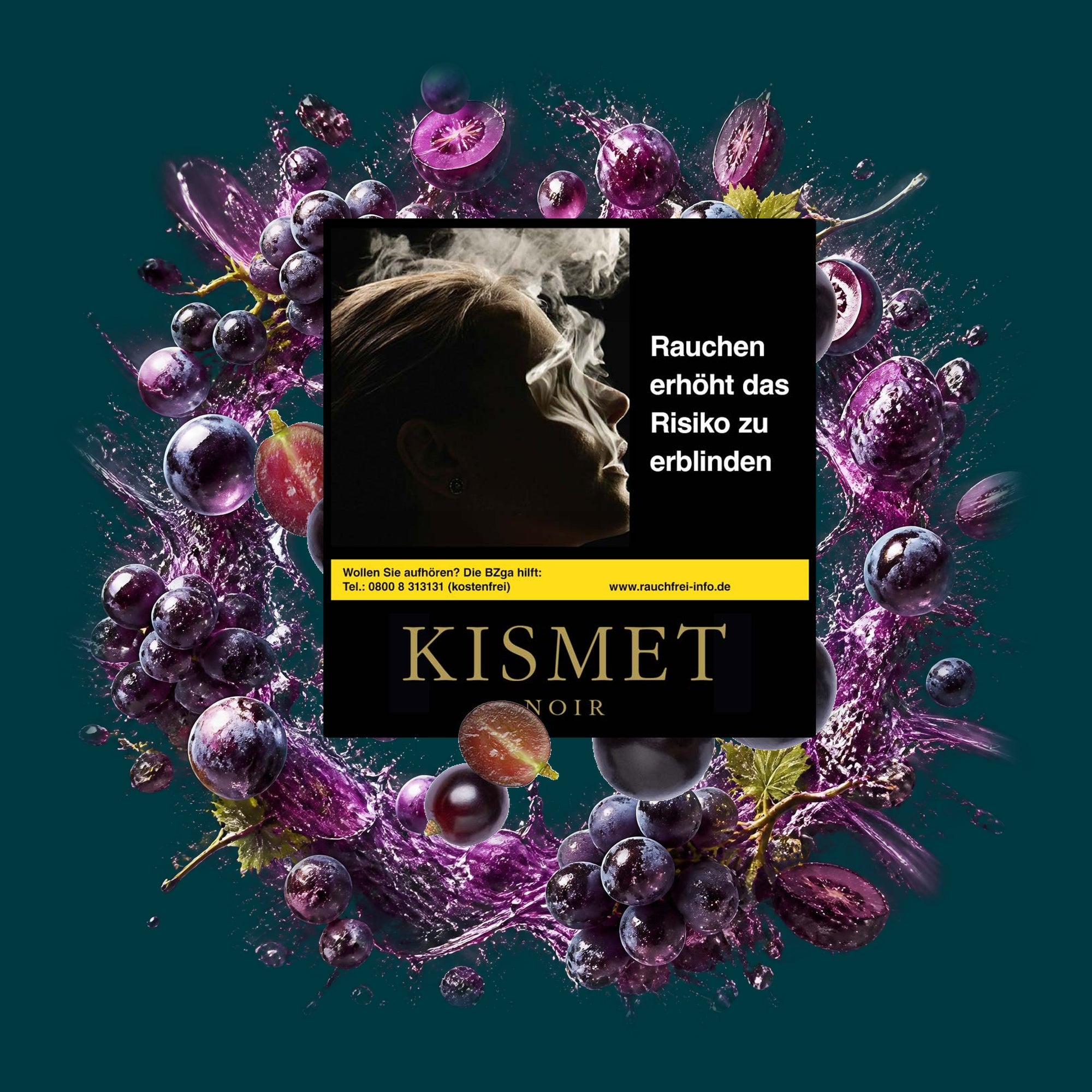 Kismet Tabak Black Grape 200g – Fruchtig, Süß, Traube