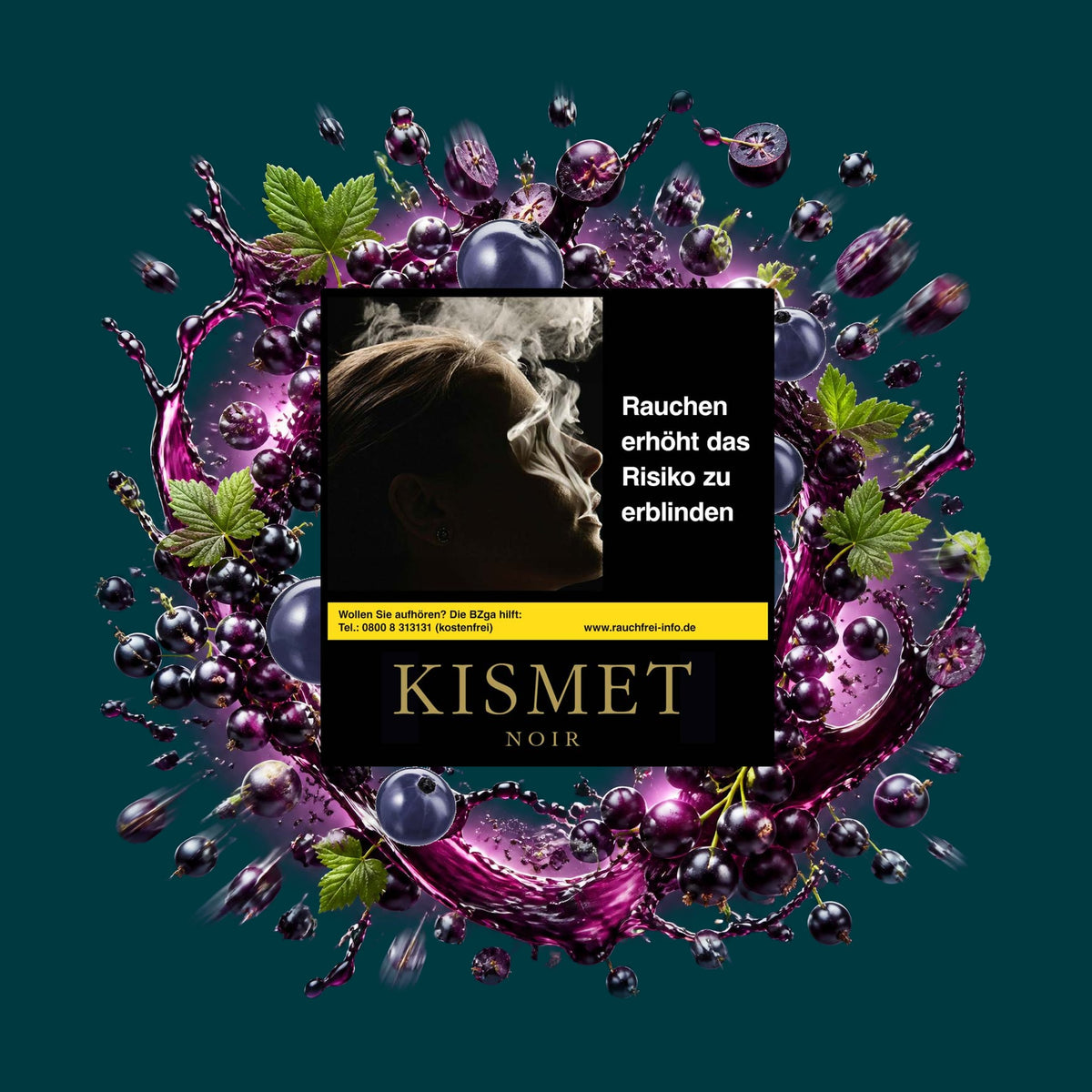 Kismet Tabak Black Cassis 200g – Cassis, Fruchtig