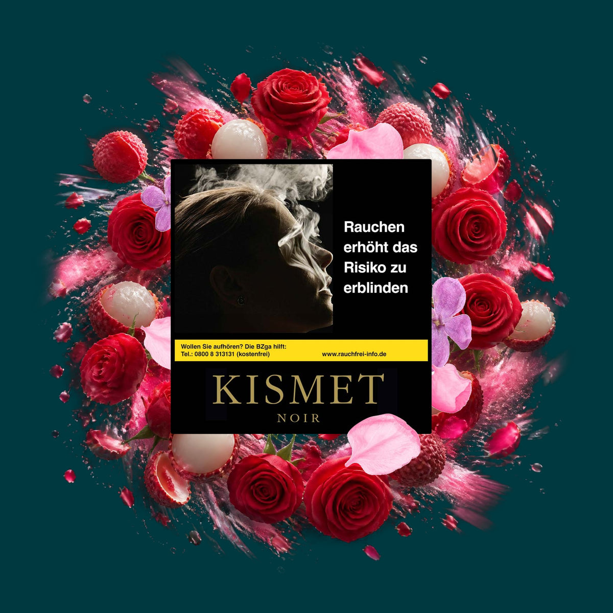 Kismet Tabak Black Rose 200g – Lychee, Rose