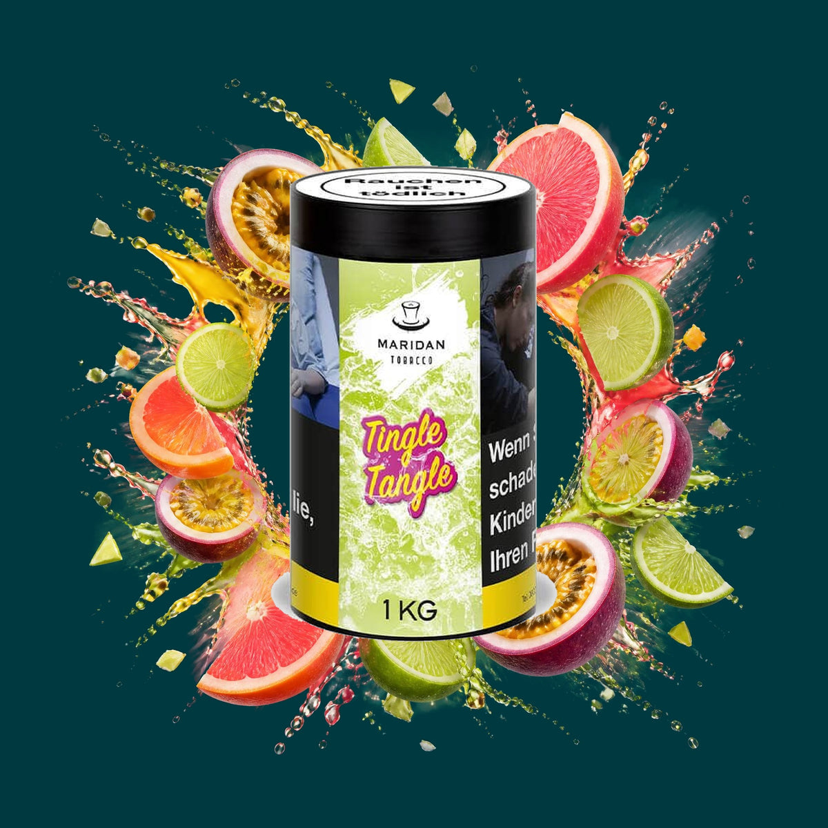 Maridan Shisha Tabak Tingle Tangle 1kg – Maracuja, Grapefruit, Limette, Fruchtig