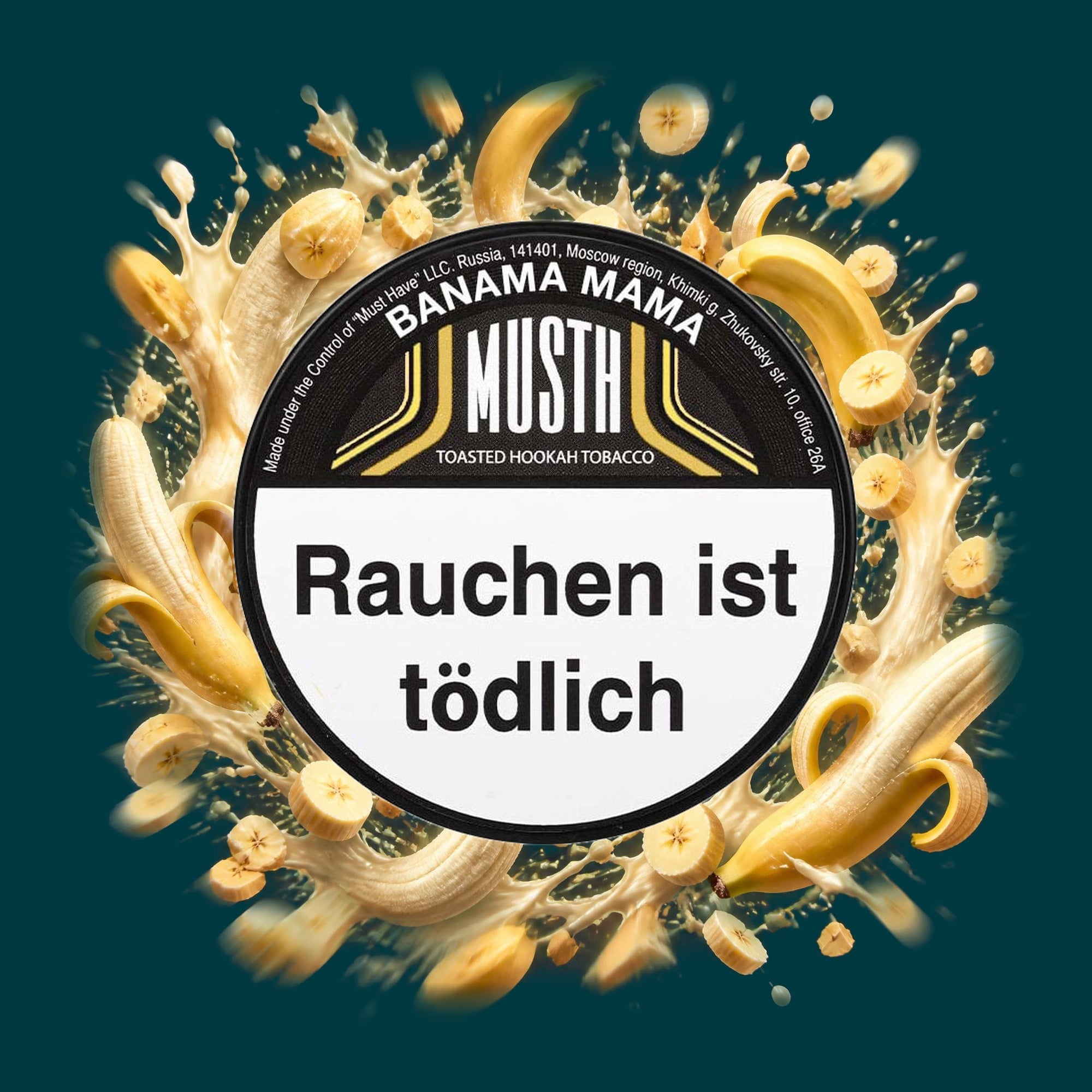 MustH Shisha Tabak Banana Mama 125g – Banane, Fruchtig, Süß