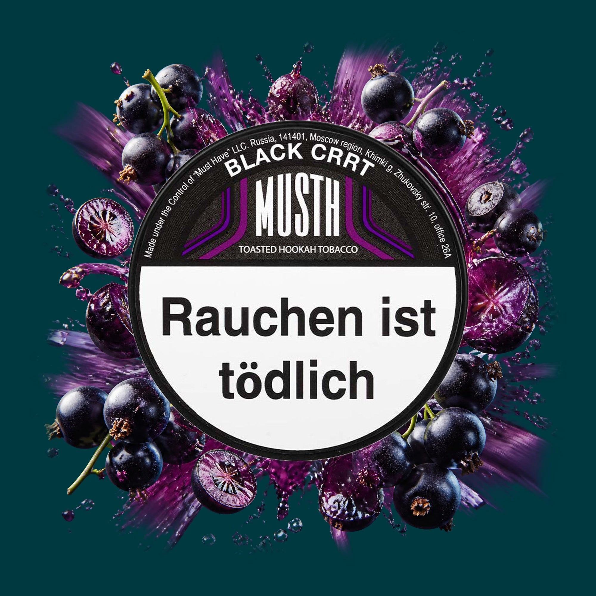 MustH Shisha Tabak Black Crrt 200g – Beeren, Cassis, Fruchtig