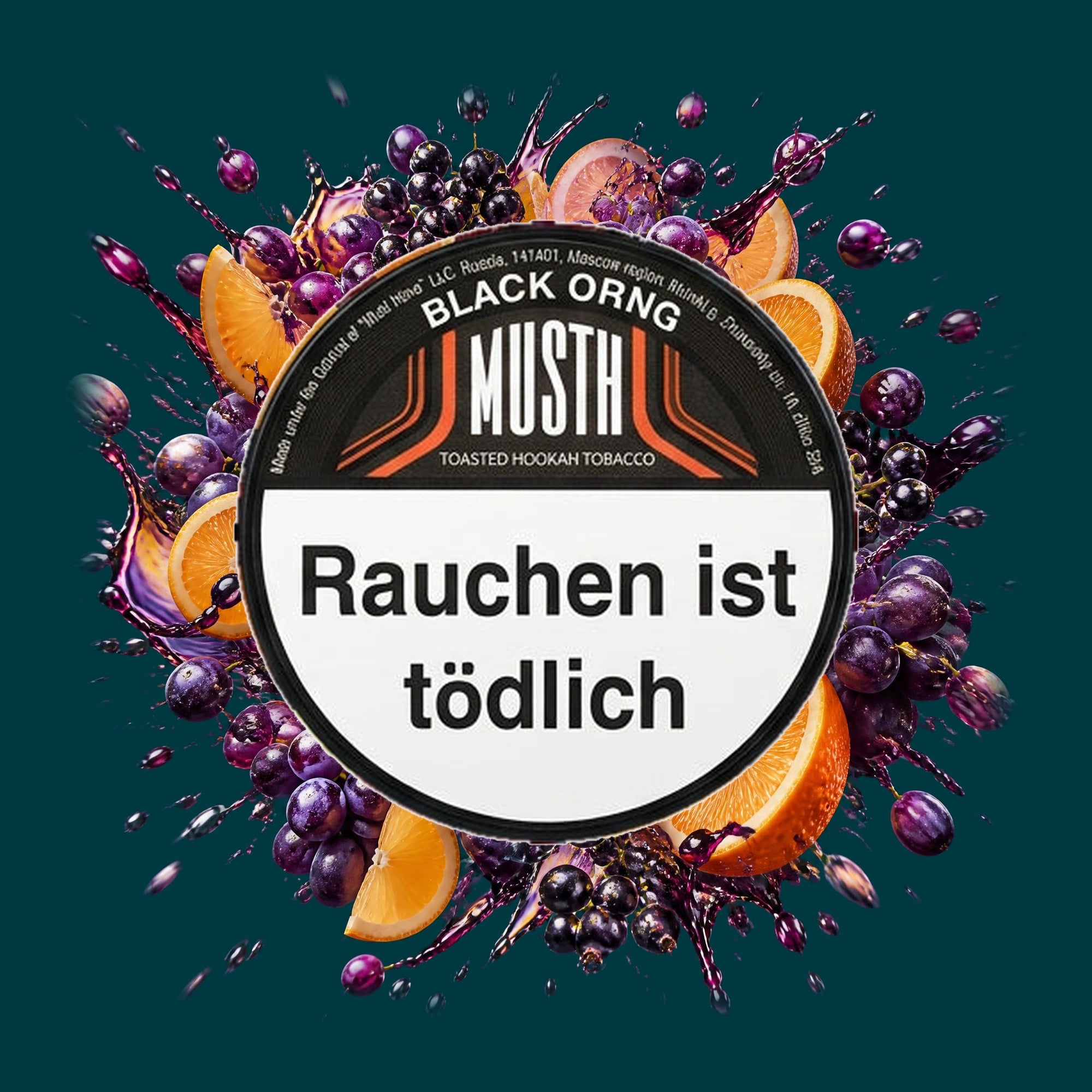 MustH Tabak Black Orng 125g – Traube, Johannisbeere, Orange, Fruchtig