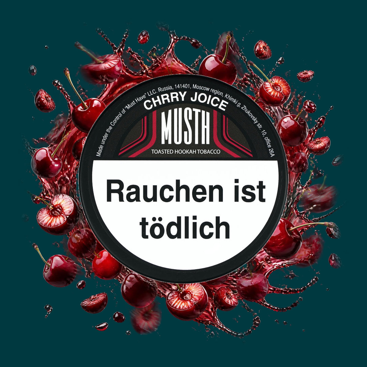 MustH Shisha Tabak Chrry Joice 125g – Fruchtig, Kirsche, Süß