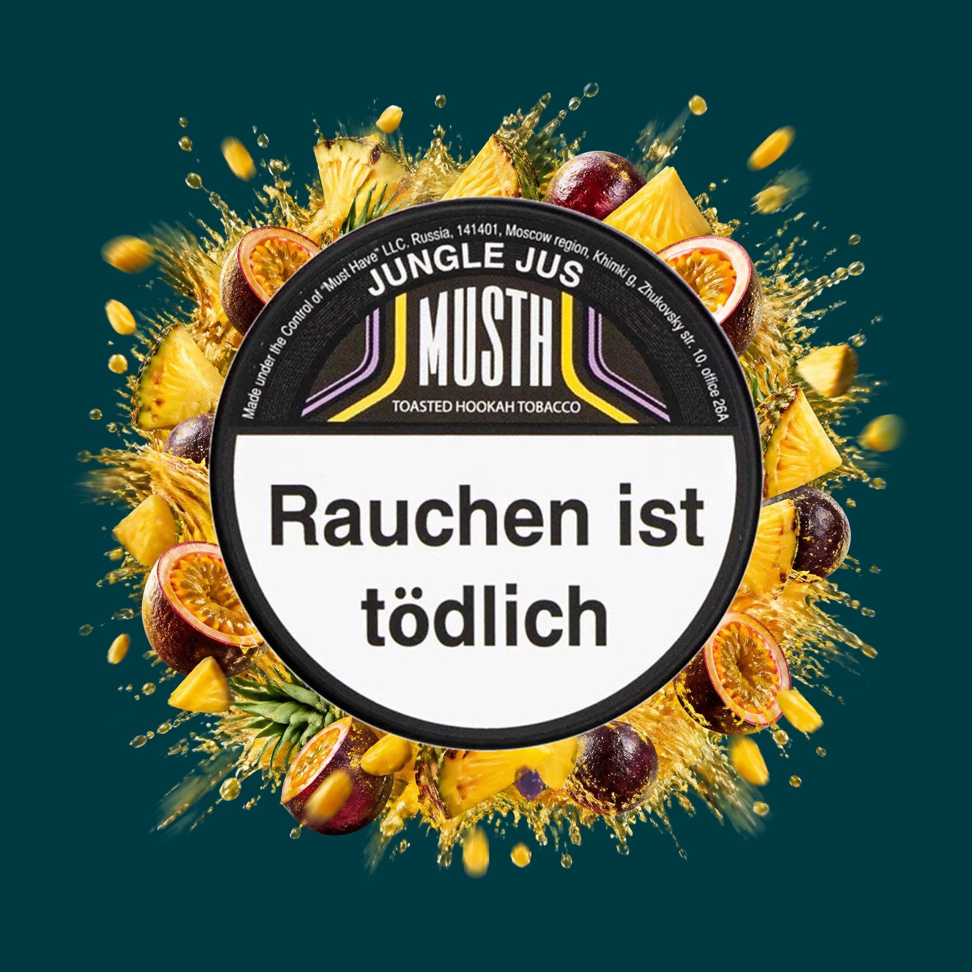 MustH Shisha Tabak Jungle Jus 200g – Maracuja, Ananas, Tropisch, Fruchtig, Exotisch