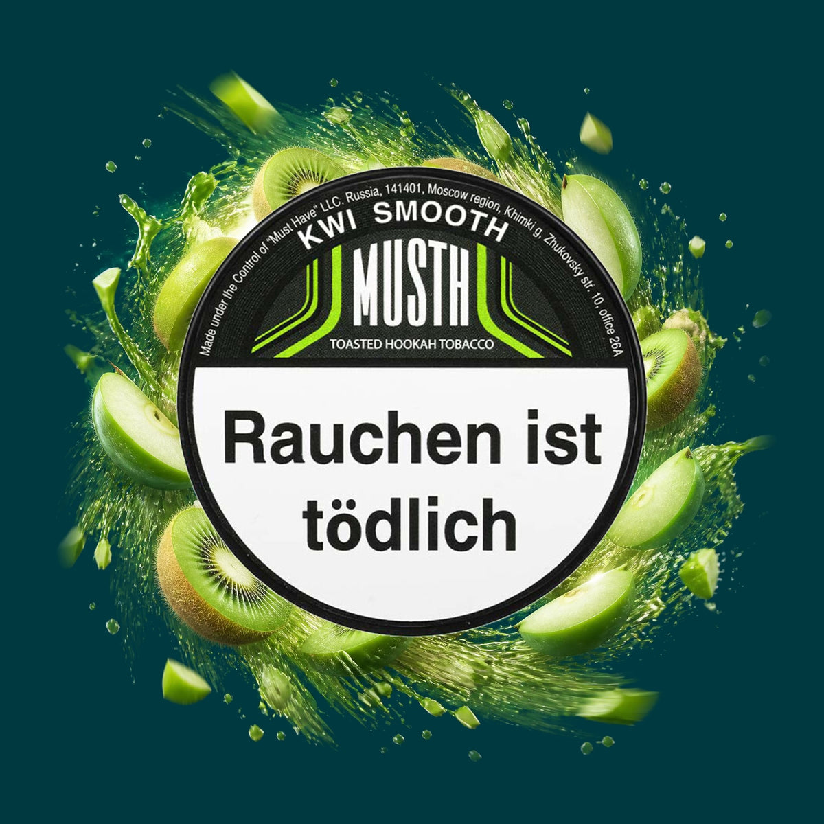 MustH Shisha Tabak Kwi Smooth 200g – Apfel, Kiwi, Fruchtig, Frisch