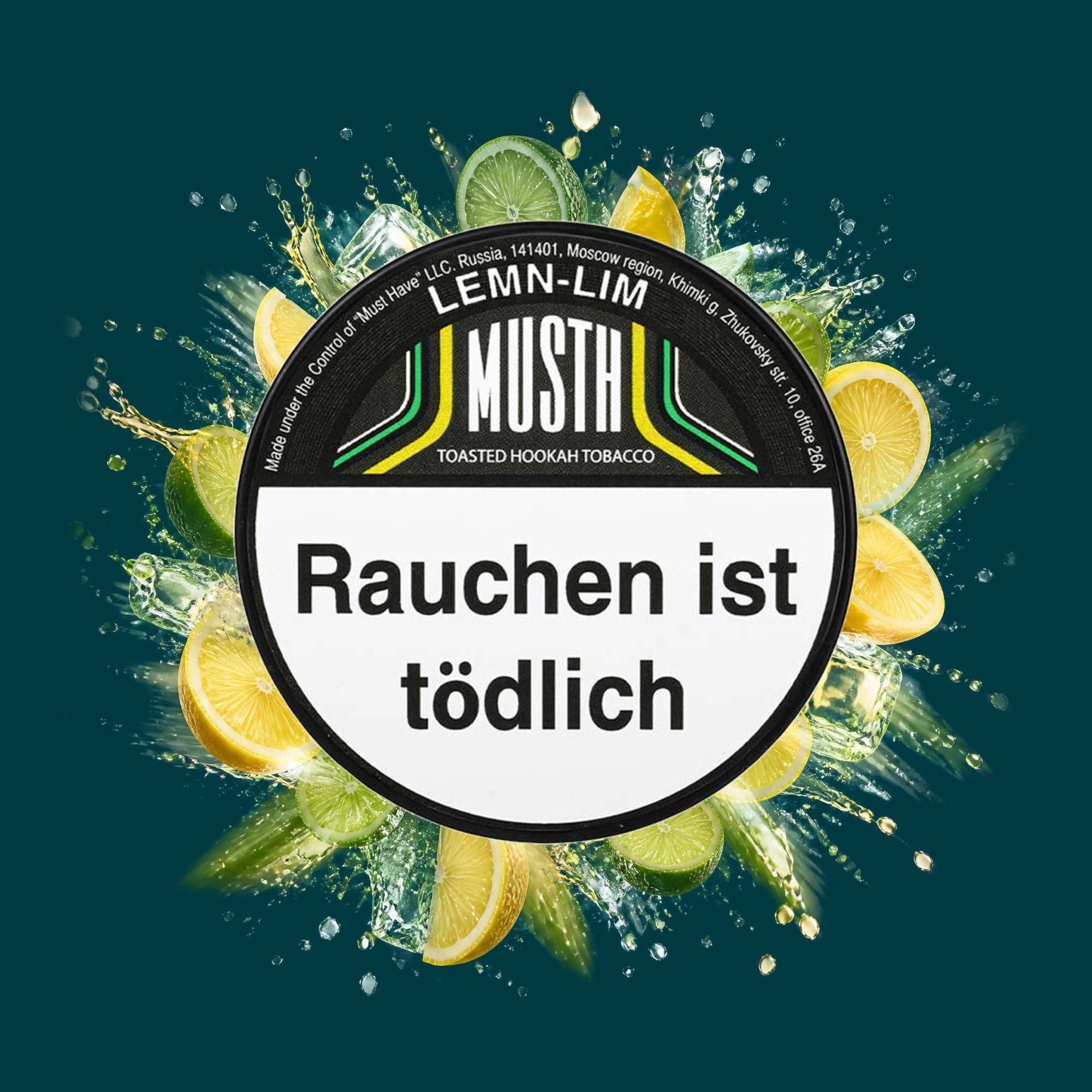 MustH Shisha Tabak Lemn Lim 125g – Frisch, Limette, Sauer, Zitrone