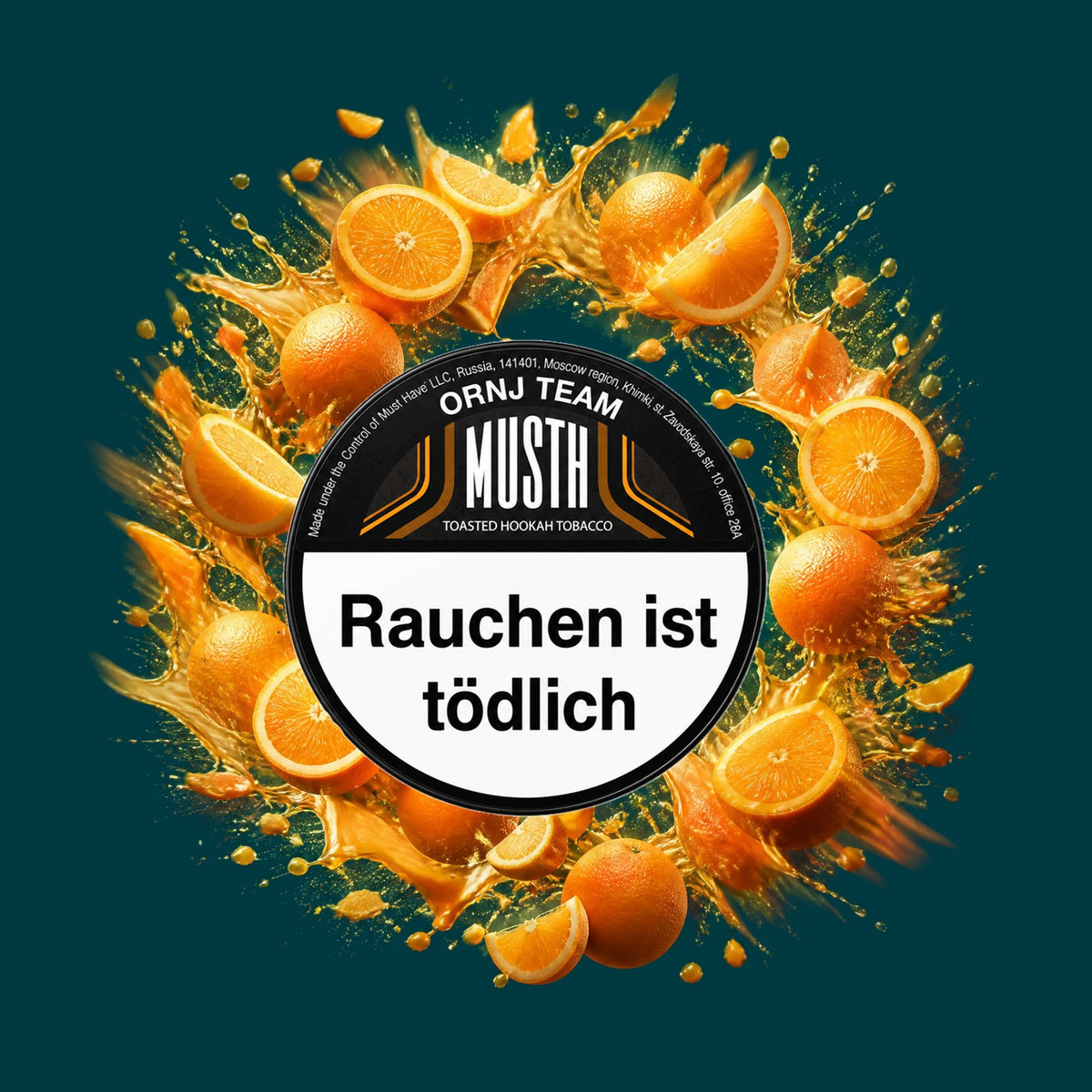 MustH Tabak Ornj Team 125g – Orange, Fruchtig, Frisch
