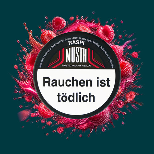 MustH Shisha Tabak Raspi 200g – Beeren, Himbeere, Raspberry