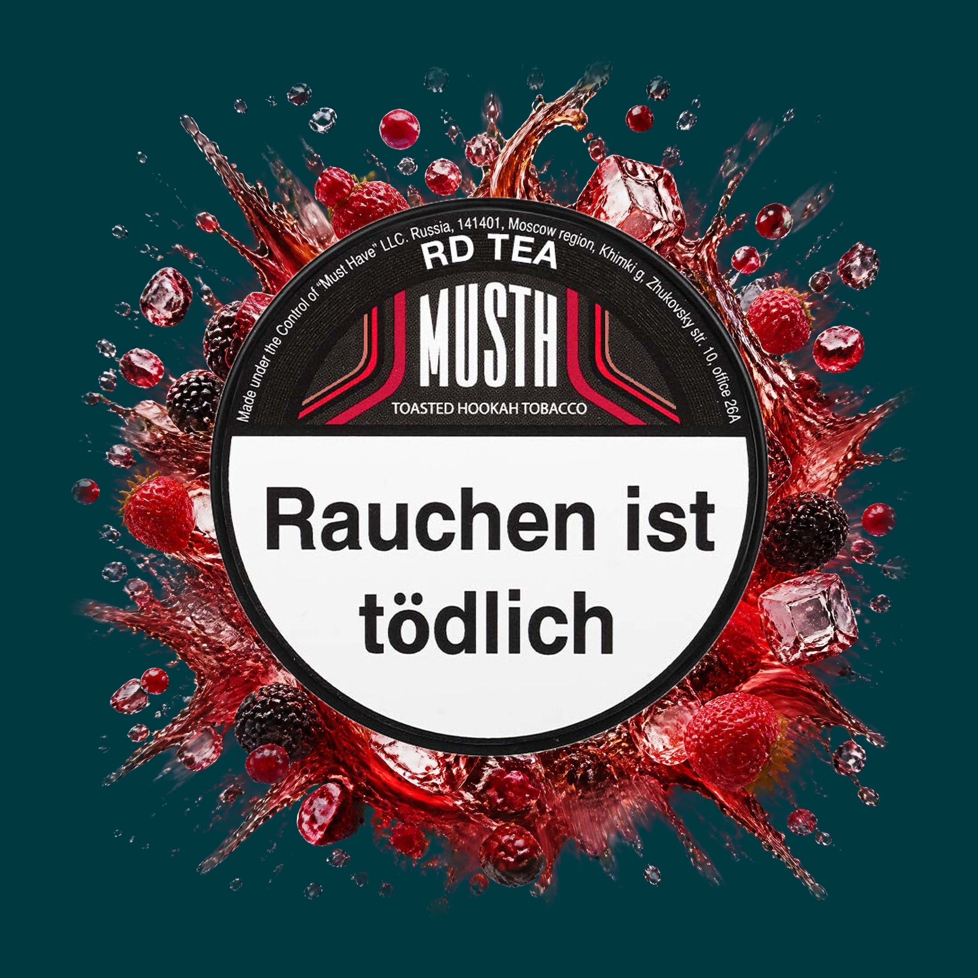 MustH Shisha Tabak Rd Tea 125g – Fruchtmix, Fruchtig