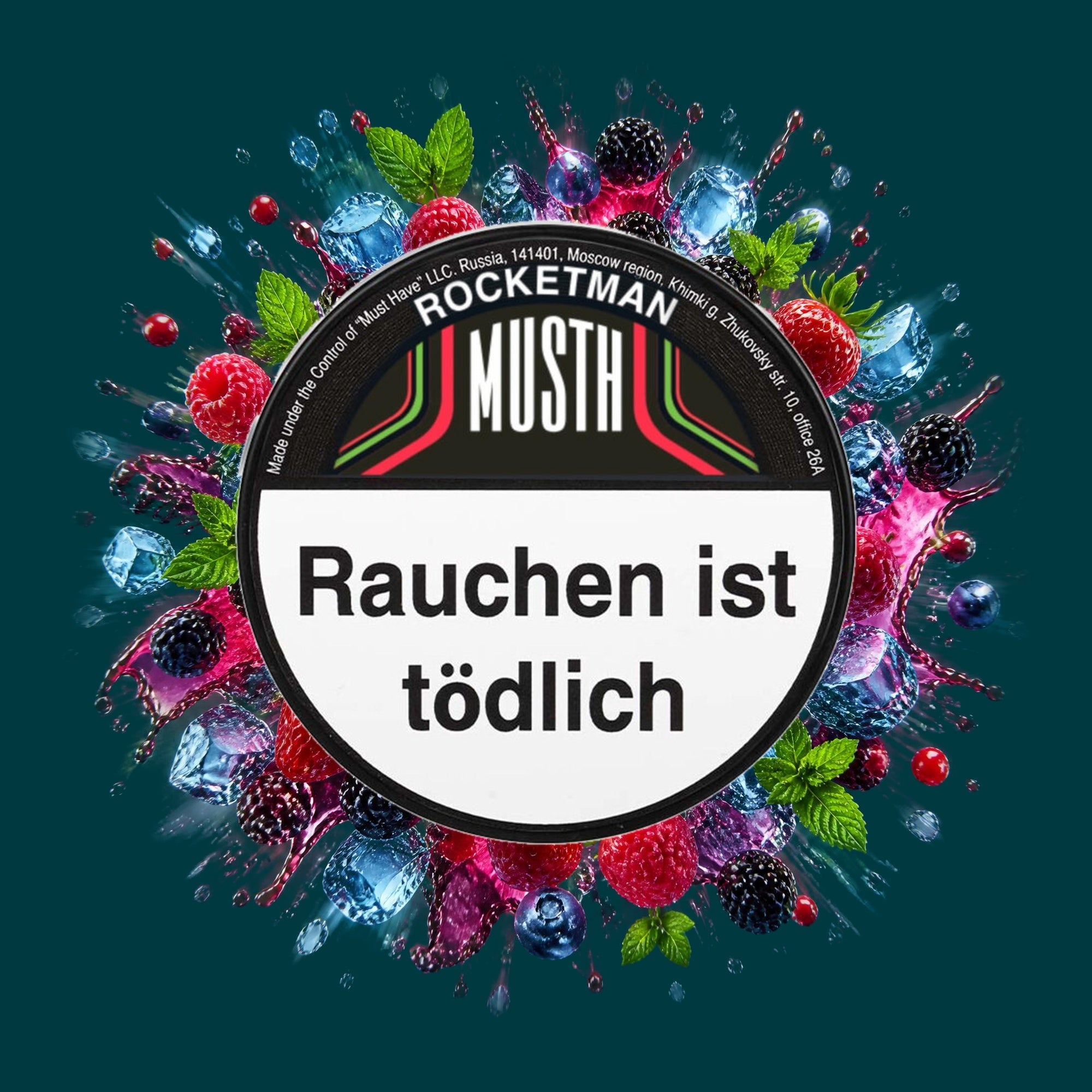 MustH Shisha Tabak Rocketman 125g – Beeren, Frisch, Fruchtig, Kühl, Minze