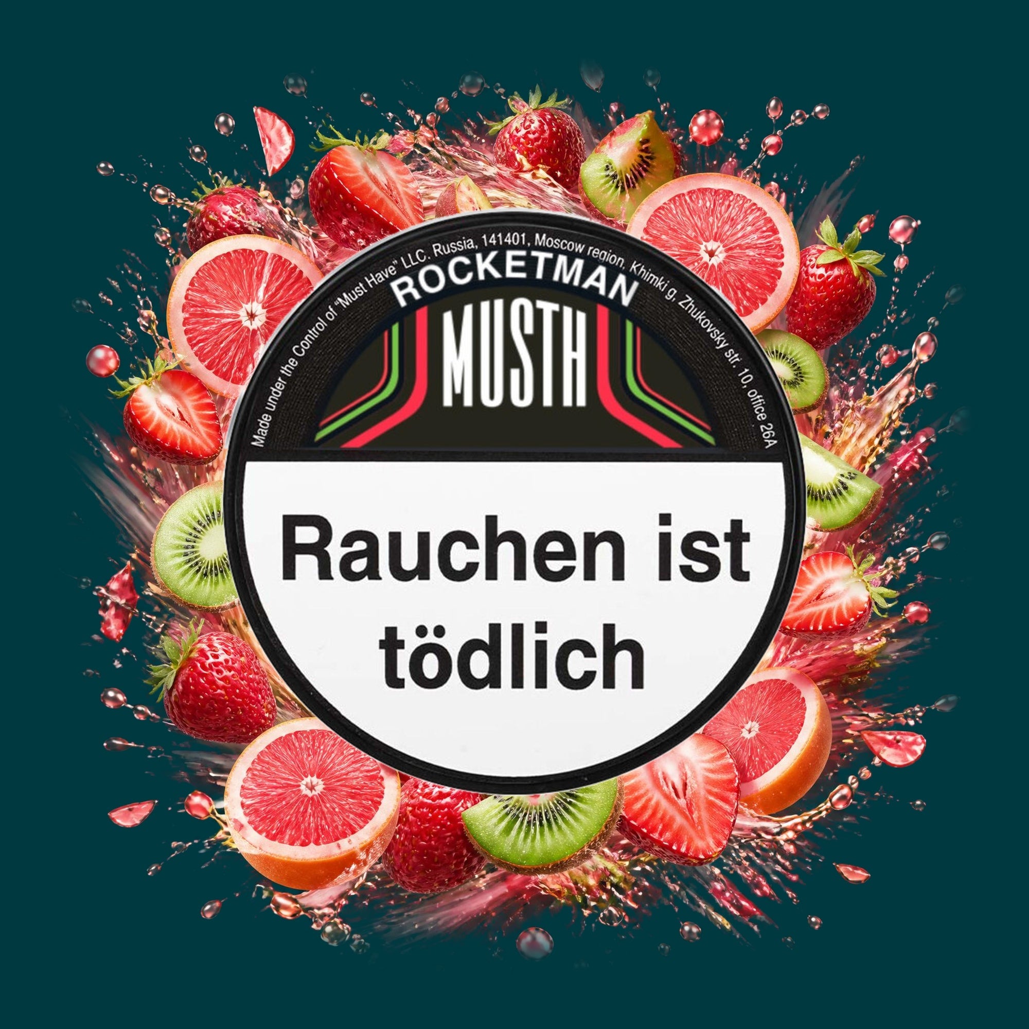 MustH Shisha Tabak Rocketman 200g – Erdbeer, Grapefruit, Kiwi, Fruchtig, Frisch