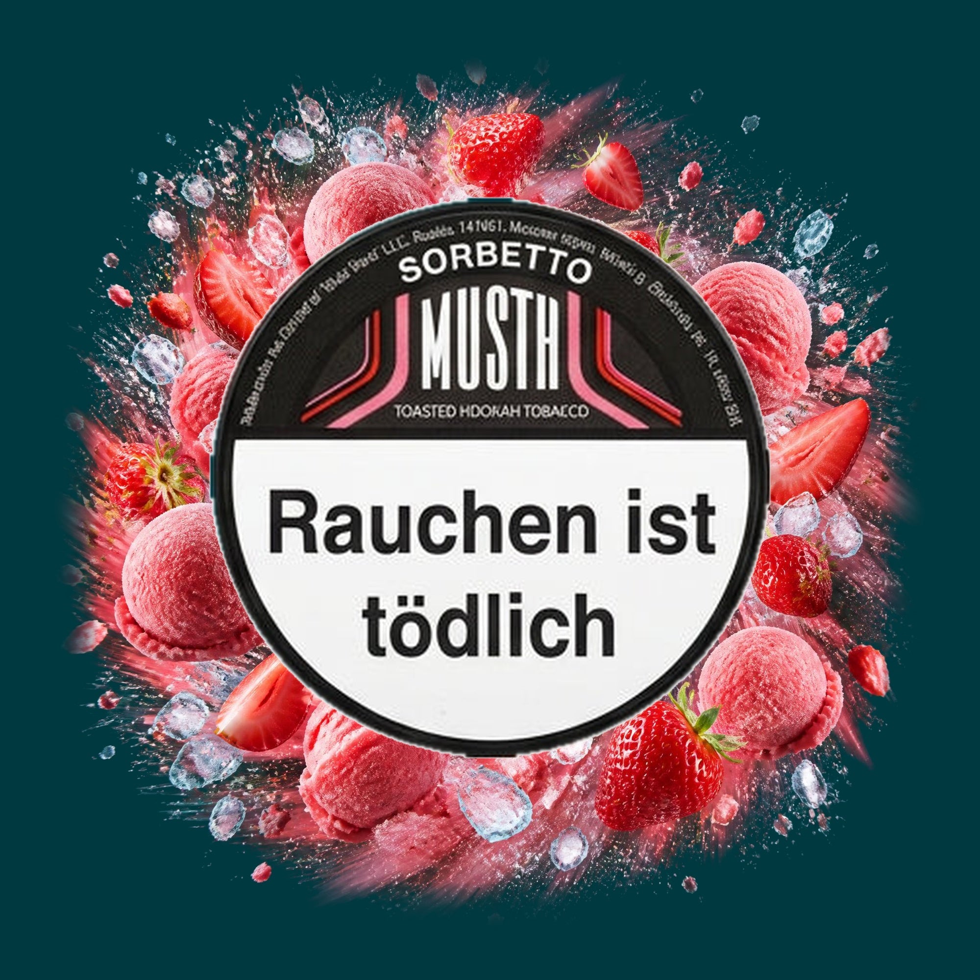 MustH Tabak Sorbetto 125g – Erdbeer, Eis, Fruchtig, Frisch, Kühl