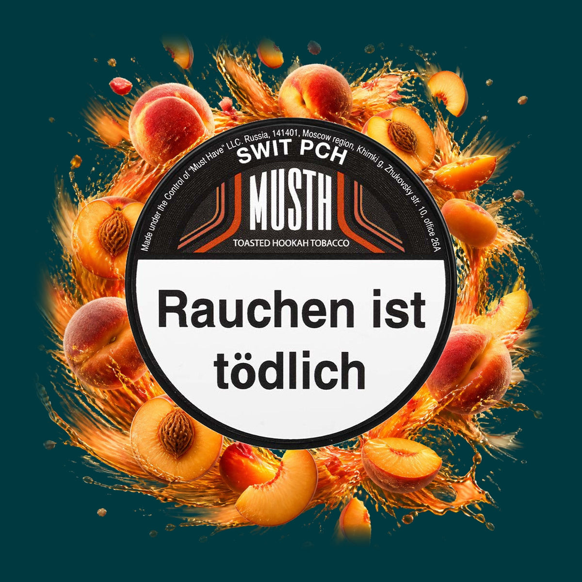 MustH Shisha Tabak Swit Pch 125g – Fruchtig, Pfirsich, Süß