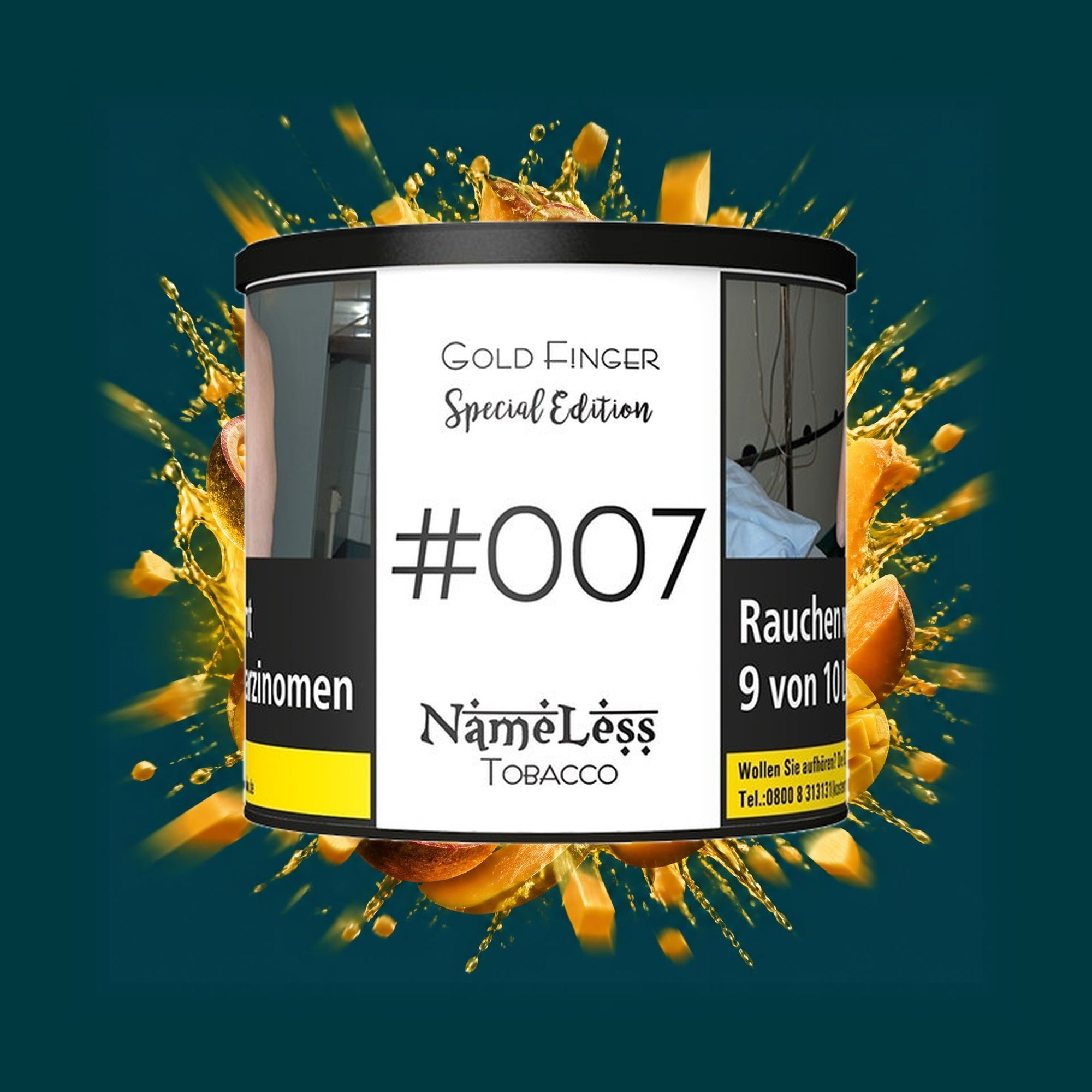 Nameless Shisha Tabak Gold Finger 200g – Mango, Maracuja