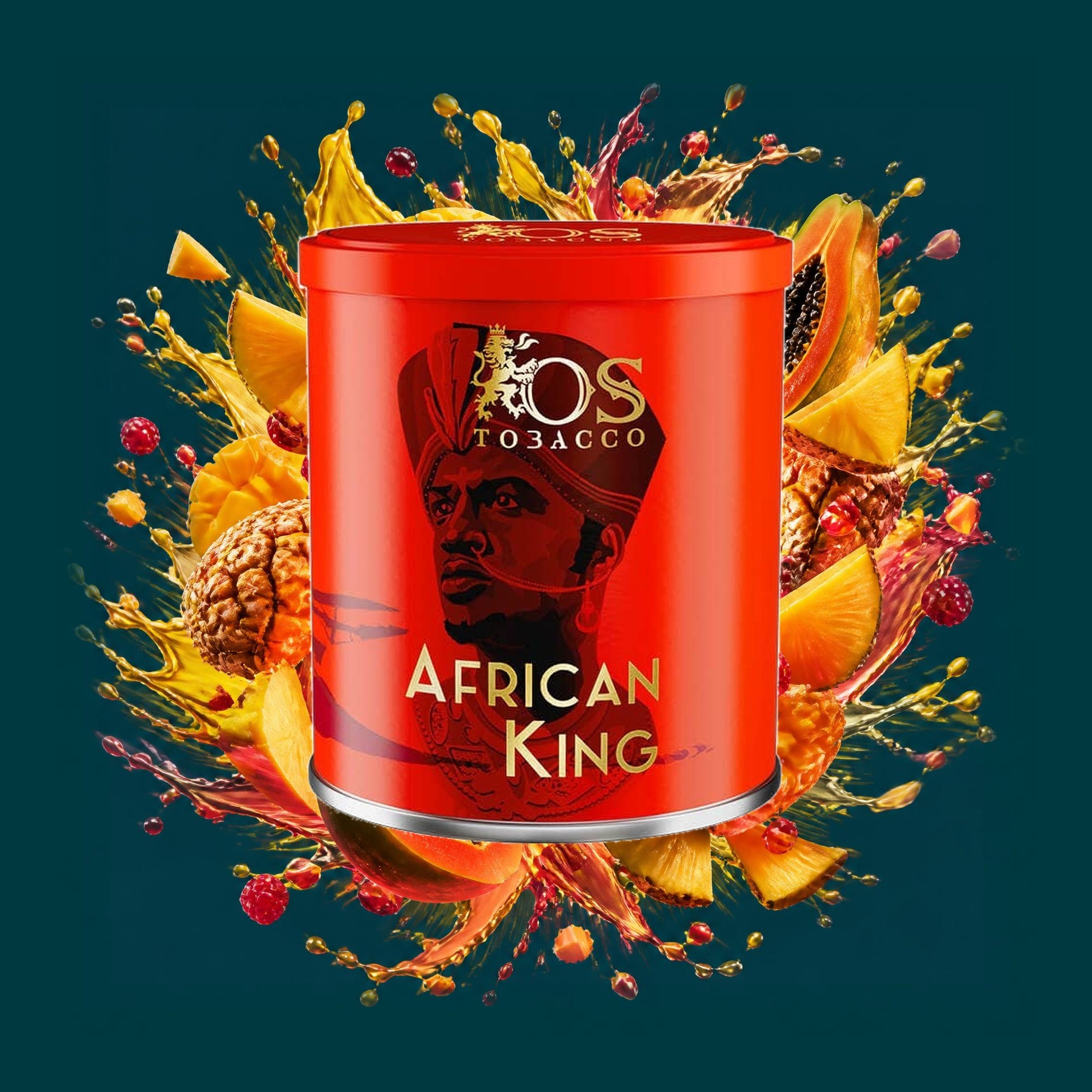 OS Tobacco Shisha Tabak African King 200g – Fruchtmix aus 24 Aromen
