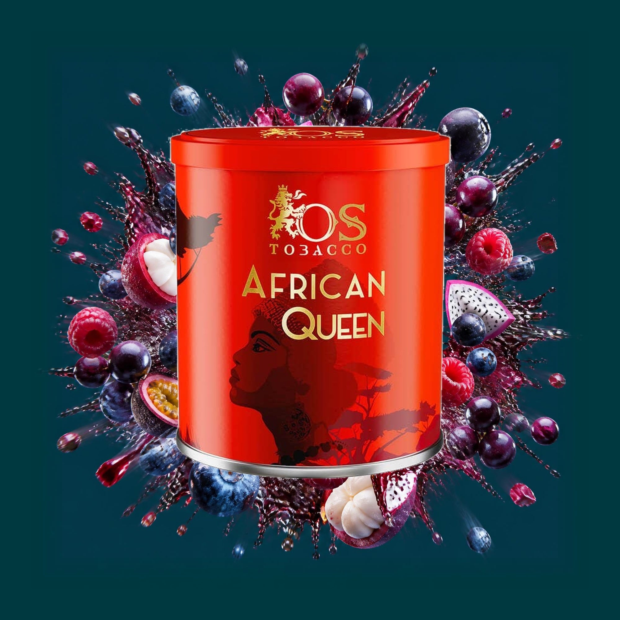OS Tobacco Shisha Tabak African Queen 200g – Fruchtmix aus 18 Früchten