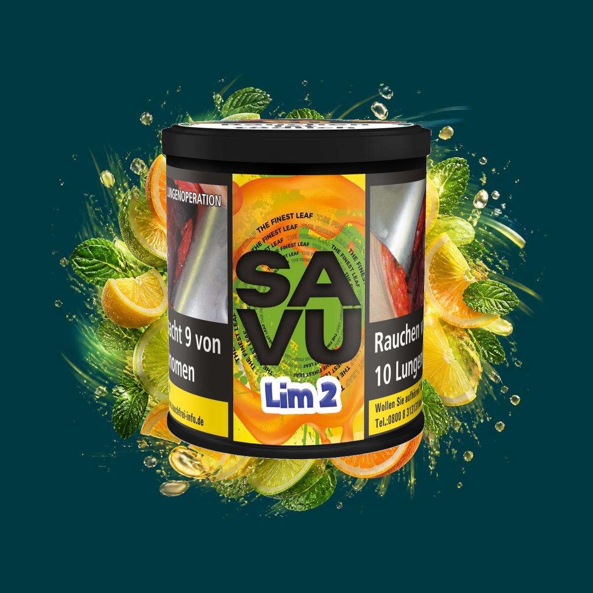 Savu Tabak Lim2 200g – Minze, Limette, Zitrone, Orange, Frisch