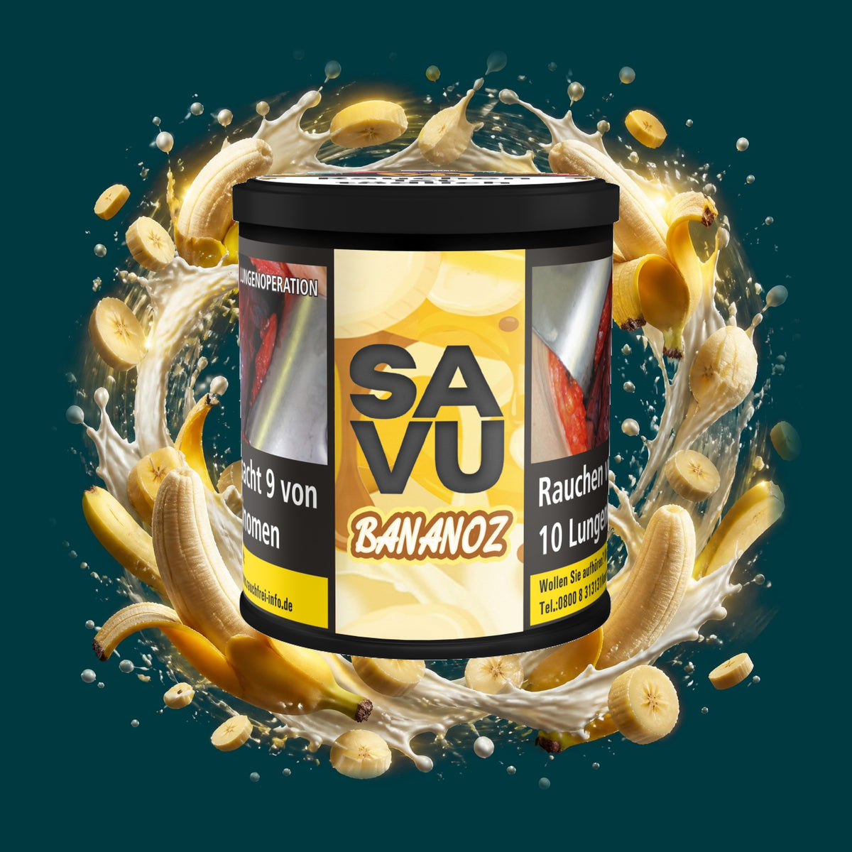 Savu Tabak Bananoz 200g – Banane, Milch